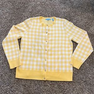 Draper James RSVP checkered gingham cardigan